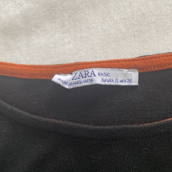 Zara Black cotton top size S - Picture 2 of 3